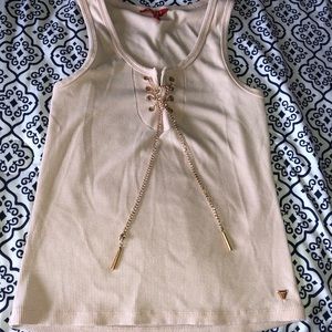 GUESS light pink ribbed tank top
